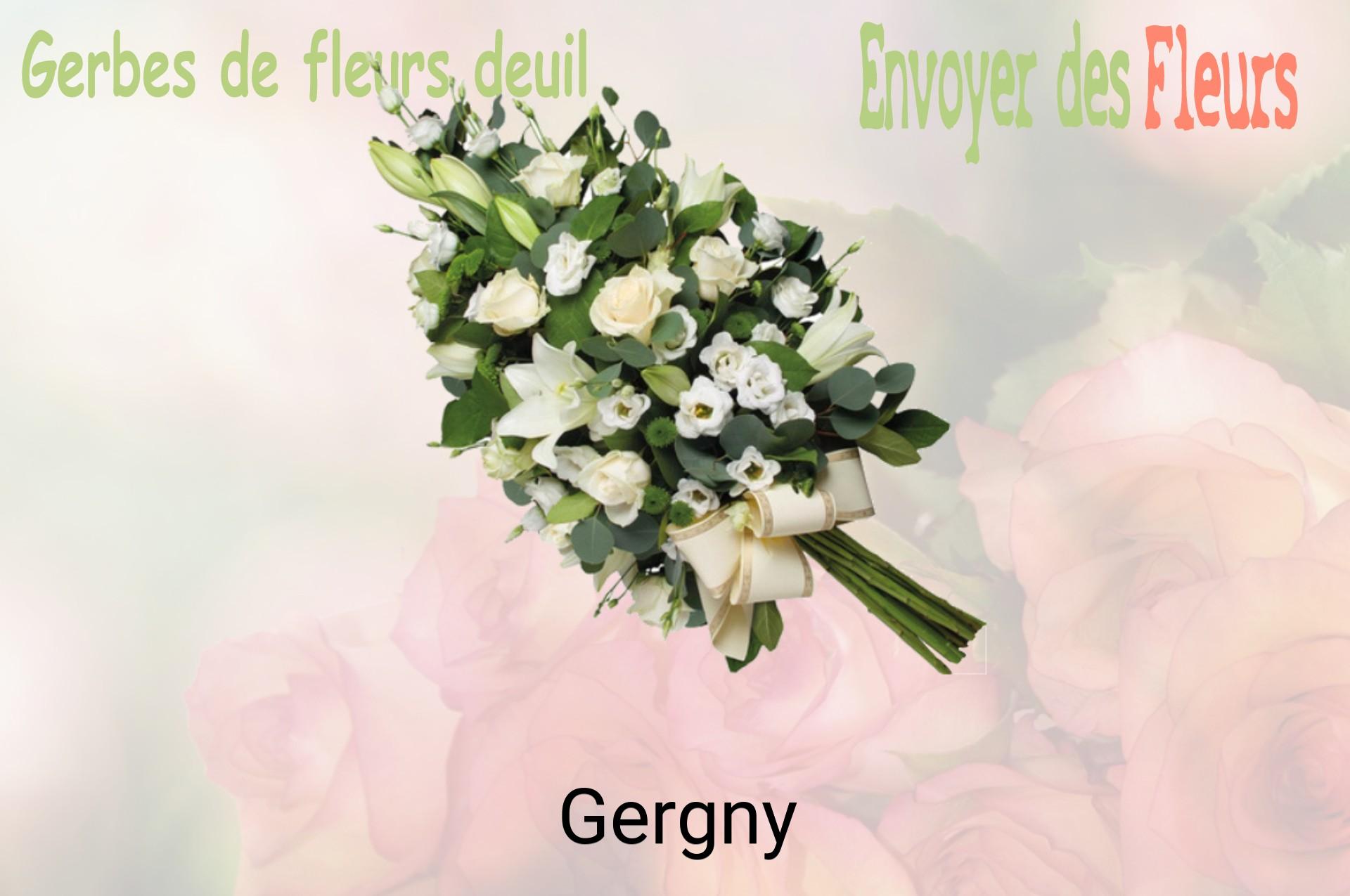 Gerbe de fleurs de deuil livrée à Gergny